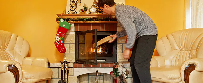 Rusted Metal Fireplace Restoration in Clovis, California